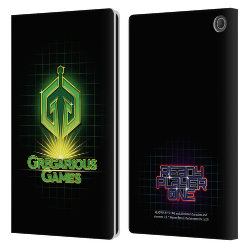 Ready Player One Graphics Logo Leather Book Wallet Case Cover For Amazon Fire Max 11 2023