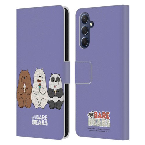 We Bare Bears Character Art Group 2 Leather Book Wallet Case Cover For Samsung Galaxy M54 5G