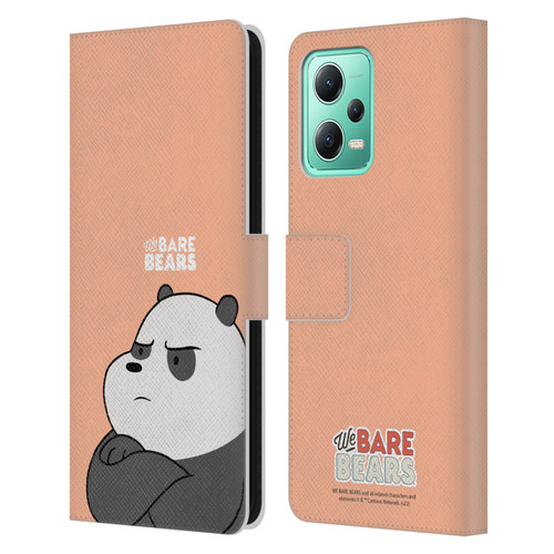 We Bare Bears Character Art Panda Leather Book Wallet Case Cover For Xiaomi Redmi Note 12 5G