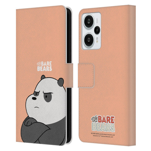 We Bare Bears Character Art Panda Leather Book Wallet Case Cover For Xiaomi Redmi Note 12T