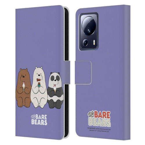 We Bare Bears Character Art Group 2 Leather Book Wallet Case Cover For Xiaomi 13 Lite 5G