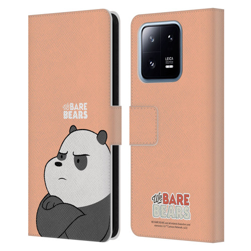 We Bare Bears Character Art Panda Leather Book Wallet Case Cover For Xiaomi 13 Pro 5G