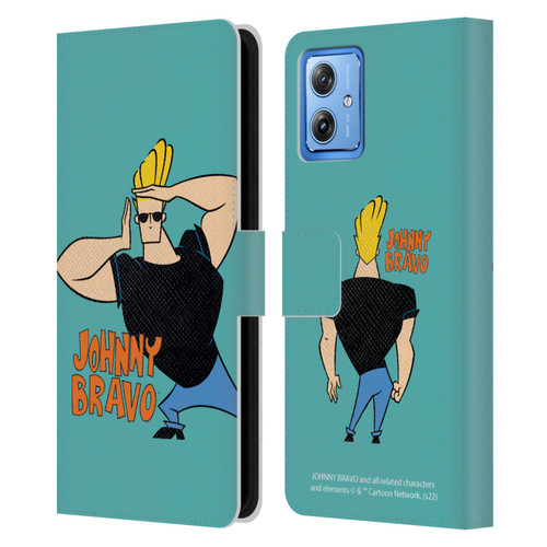 Johnny Bravo Graphics Character Leather Book Wallet Case Cover For Motorola Moto G54 5G