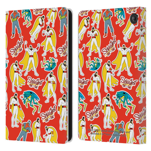 Space Ghost Coast to Coast Graphics Icons Leather Book Wallet Case Cover For Amazon Fire 7 2022