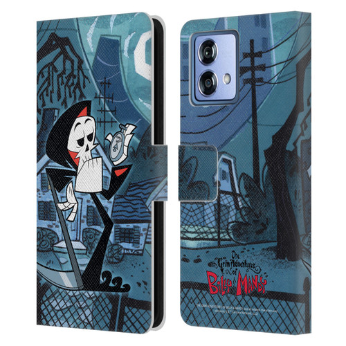 The Grim Adventures of Billy & Mandy Graphics Grim Leather Book Wallet Case Cover For Motorola Moto G84 5G
