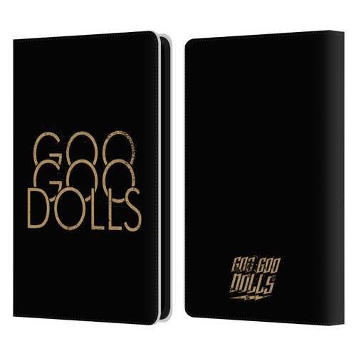 Goo Goo Dolls Graphics Stacked Gold Leather Book Wallet Case Cover For Amazon Kindle Paperwhite 5 (2021)