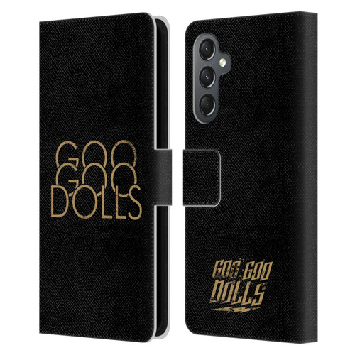 Goo Goo Dolls Graphics Stacked Gold Leather Book Wallet Case Cover For Samsung Galaxy A25 5G