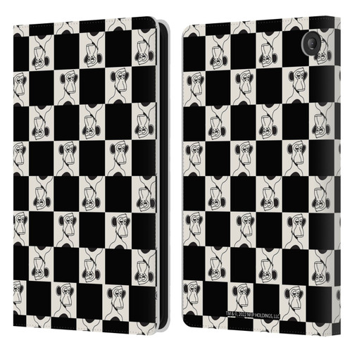 Bored of Directors Graphics Black And White Leather Book Wallet Case Cover For Amazon Fire 7 2022