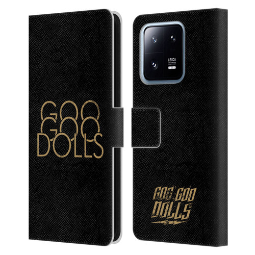Goo Goo Dolls Graphics Stacked Gold Leather Book Wallet Case Cover For Xiaomi 13 Pro 5G