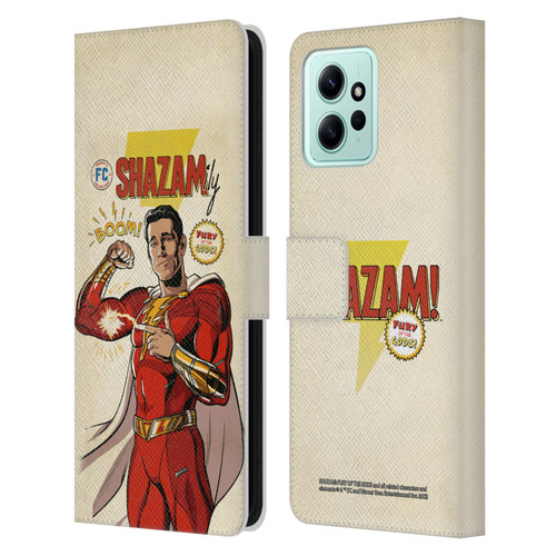 Shazam!: Fury Of The Gods Graphics Comic Leather Book Wallet Case Cover For Xiaomi Redmi 12