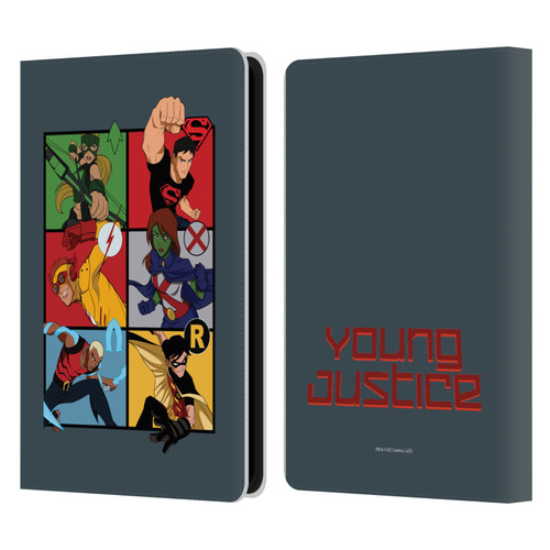 Young Justice Graphics Character Art Leather Book Wallet Case Cover For Amazon Kindle Paperwhite 5 (2021)