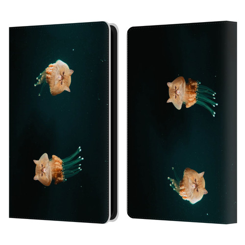 Pixelmated Animals Surreal Pets Jellyfish Cats Leather Book Wallet Case Cover For Amazon Kindle Paperwhite 5 (2021)