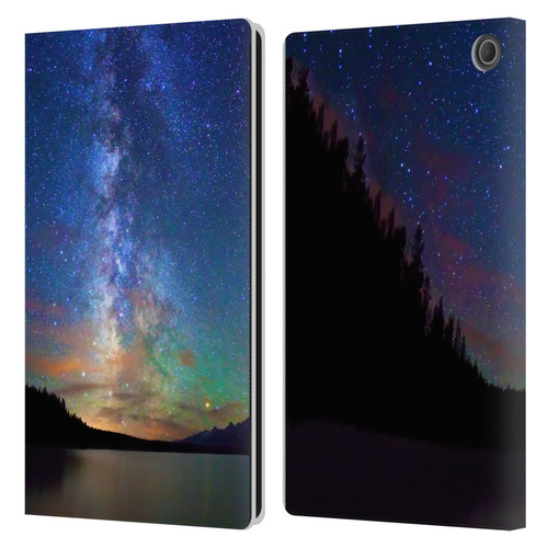 Royce Bair Nightscapes Jackson Lake Leather Book Wallet Case Cover For Amazon Fire Max 11 2023