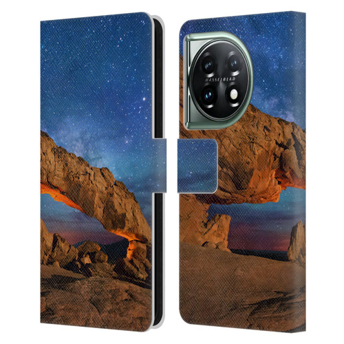 Royce Bair Nightscapes Sunset Arch Leather Book Wallet Case Cover For OnePlus 11 5G