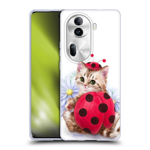 Kayomi Harai Animals And Fantasy Kitten Cat Lady Bug Soft Gel Case for OPPO Reno11 Pro
