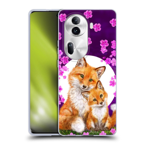 Kayomi Harai Animals And Fantasy Mother & Baby Fox Soft Gel Case for OPPO Reno11 Pro