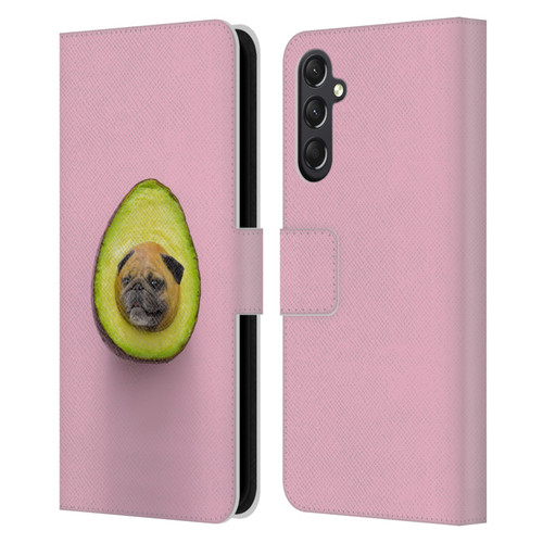 Pixelmated Animals Surreal Pets Pugacado Leather Book Wallet Case Cover For Samsung Galaxy A24 4G / M34 5G