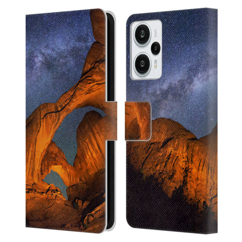 Royce Bair Nightscapes Triple Arch Leather Book Wallet Case Cover For Xiaomi Redmi Note 12T