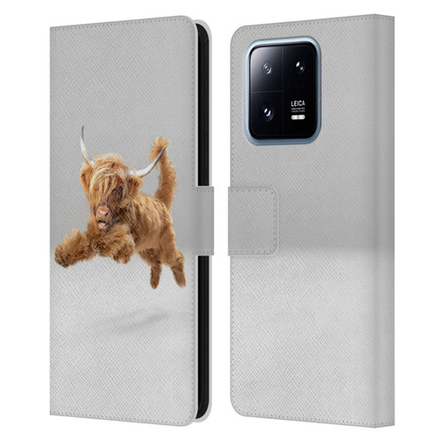 Pixelmated Animals Surreal Pets Highland Pup Leather Book Wallet Case Cover For Xiaomi 13 Pro 5G