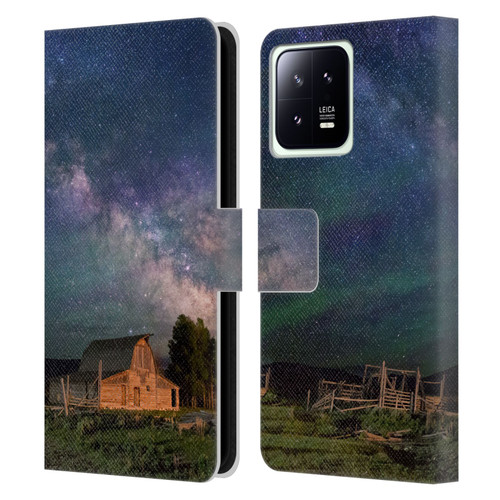 Royce Bair Nightscapes Grand Teton Barn Leather Book Wallet Case Cover For Xiaomi 13 5G