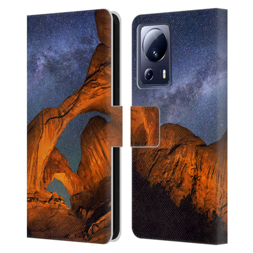 Royce Bair Nightscapes Triple Arch Leather Book Wallet Case Cover For Xiaomi 13 Lite 5G