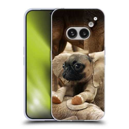 Pixelmated Animals Surreal Wildlife Pugephant Soft Gel Case for Nothing Phone (2a)