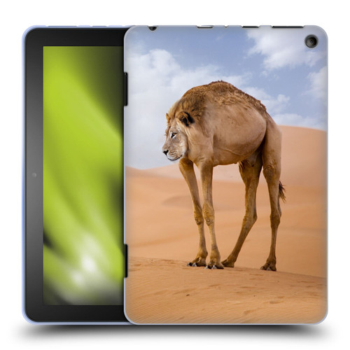 Pixelmated Animals Surreal Wildlife Camel Lion Soft Gel Case for Amazon Fire HD 8/Fire HD 8 Plus 2020