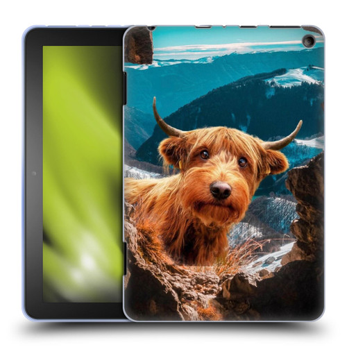 Pixelmated Animals Surreal Wildlife Cowpup Soft Gel Case for Amazon Fire HD 8/Fire HD 8 Plus 2020