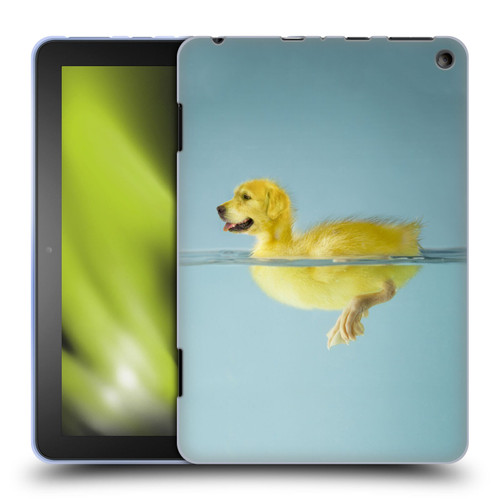 Pixelmated Animals Surreal Wildlife Dog Duck Soft Gel Case for Amazon Fire HD 8/Fire HD 8 Plus 2020