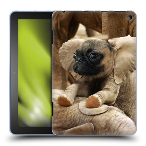 Pixelmated Animals Surreal Wildlife Pugephant Soft Gel Case for Amazon Fire HD 8/Fire HD 8 Plus 2020