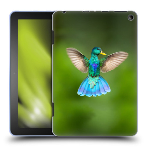 Pixelmated Animals Surreal Wildlife Quaking Bird Soft Gel Case for Amazon Fire HD 8/Fire HD 8 Plus 2020