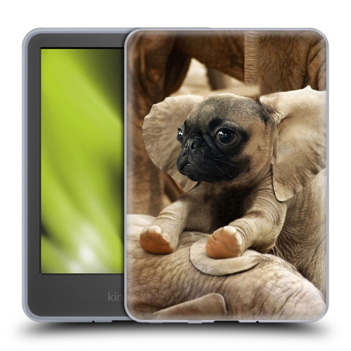 Pixelmated Animals Surreal Wildlife Pugephant Soft Gel Case for Amazon Kindle 11th Gen 6in 2022