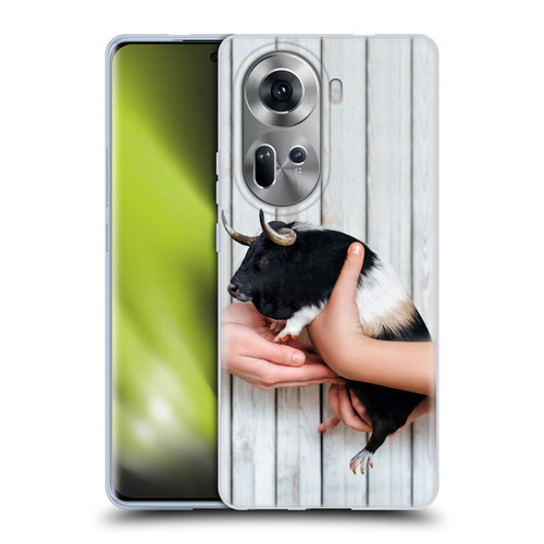 Pixelmated Animals Surreal Wildlife Guinea Bull Soft Gel Case for OPPO Reno11