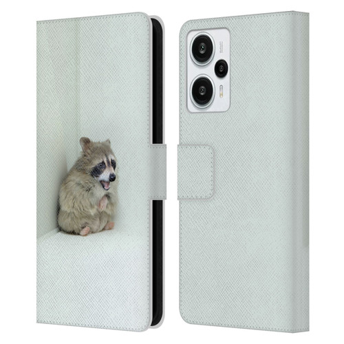 Pixelmated Animals Surreal Wildlife Hamster Raccoon Leather Book Wallet Case Cover For Xiaomi Redmi Note 12T