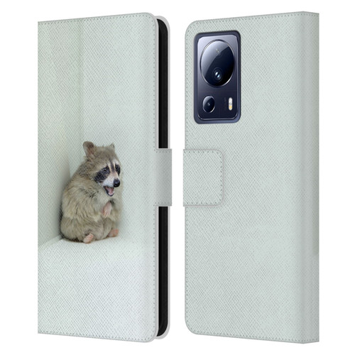 Pixelmated Animals Surreal Wildlife Hamster Raccoon Leather Book Wallet Case Cover For Xiaomi 13 Lite 5G