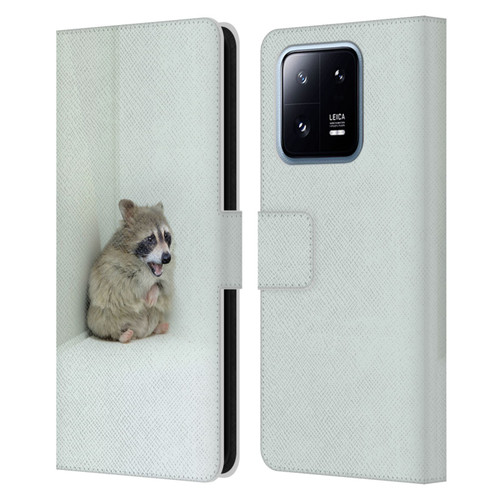 Pixelmated Animals Surreal Wildlife Hamster Raccoon Leather Book Wallet Case Cover For Xiaomi 13 Pro 5G