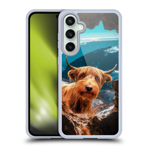 Pixelmated Animals Surreal Wildlife Cowpup Soft Gel Case for Samsung Galaxy S23 FE 5G