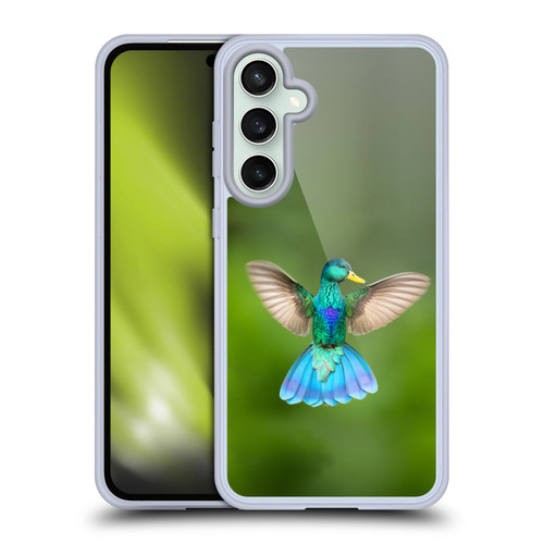 Pixelmated Animals Surreal Wildlife Quaking Bird Soft Gel Case for Samsung Galaxy S23 FE 5G