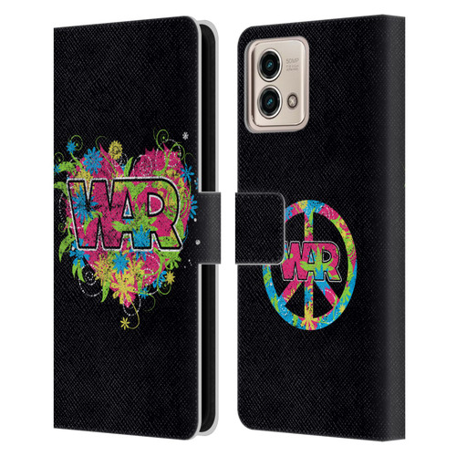 War Graphics Heart Logo Leather Book Wallet Case Cover For Motorola Moto G Stylus 5G 2023