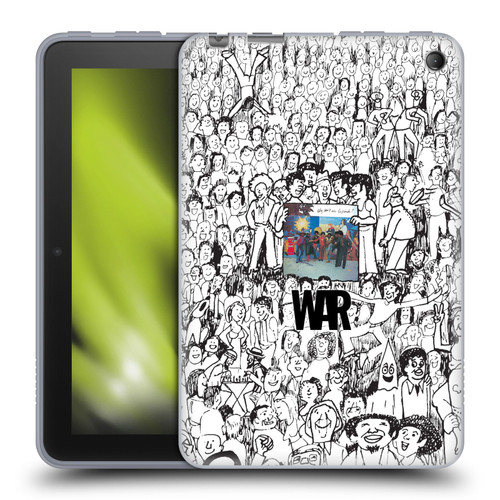 War Graphics Friends Doodle Art Soft Gel Case for Amazon Fire 7 2022