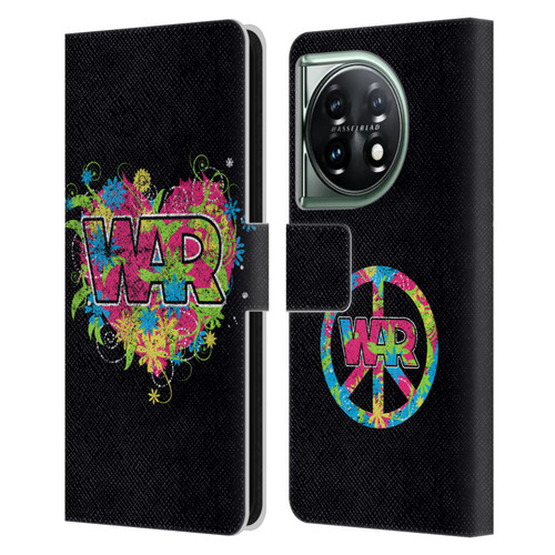 War Graphics Heart Logo Leather Book Wallet Case Cover For OnePlus 11 5G