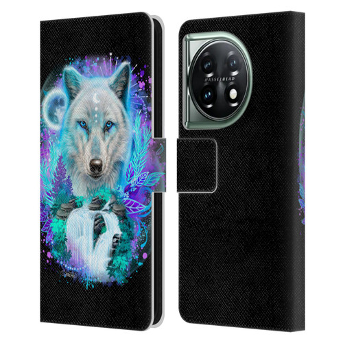 Sheena Pike Animals Winter Wolf Spirit & Waterfall Leather Book Wallet Case Cover For OnePlus 11 5G