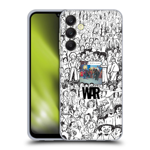 War Graphics Friends Doodle Art Soft Gel Case for Samsung Galaxy A25 5G