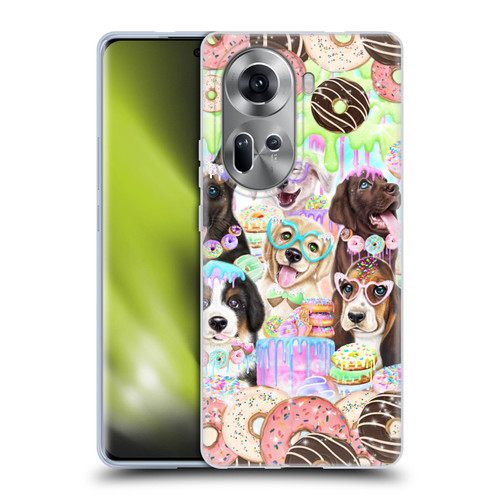 Sheena Pike Animals Puppy Dogs And Donuts Soft Gel Case for OPPO Reno11