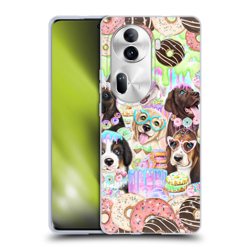 Sheena Pike Animals Puppy Dogs And Donuts Soft Gel Case for OPPO Reno11 Pro