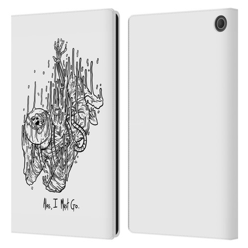 Matt Bailey Art Alas I Must Go Leather Book Wallet Case Cover For Amazon Fire Max 11 2023