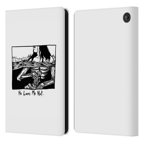 Matt Bailey Art Loves Me Not Leather Book Wallet Case Cover For Amazon Fire 7 2022