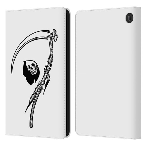 Matt Bailey Art Negative Reaper Leather Book Wallet Case Cover For Amazon Fire 7 2022