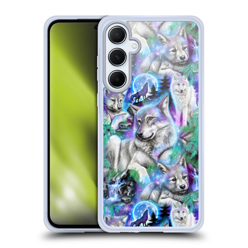 Sheena Pike Animals Daydream Galaxy Wolves Soft Gel Case for Samsung Galaxy A55 5G