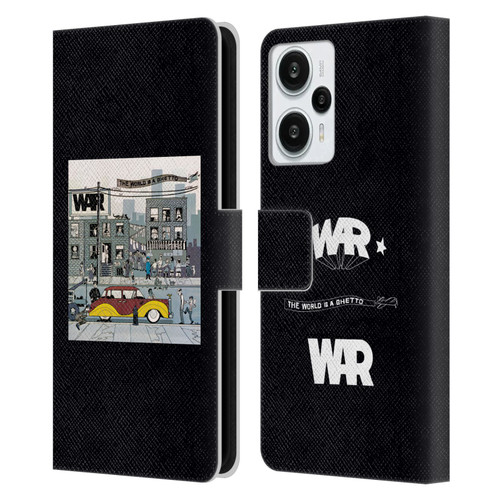 War Graphics The World Is A Ghetto Album Leather Book Wallet Case Cover For Xiaomi Redmi Note 12T
